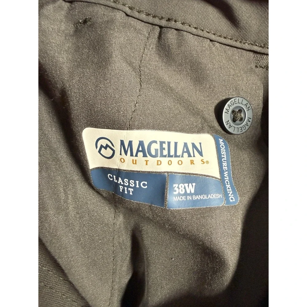 Magellan Pants Men's 38 Grey Classic Fit Moisture Wicking Fishing Outdoor